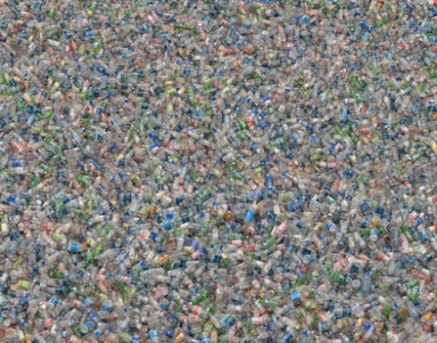Plastic Bottles by Chris Jordan (partial zoom)